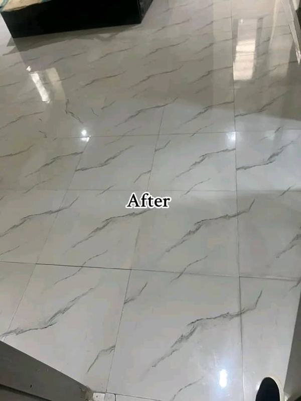 After: Post-construction floor cleaning