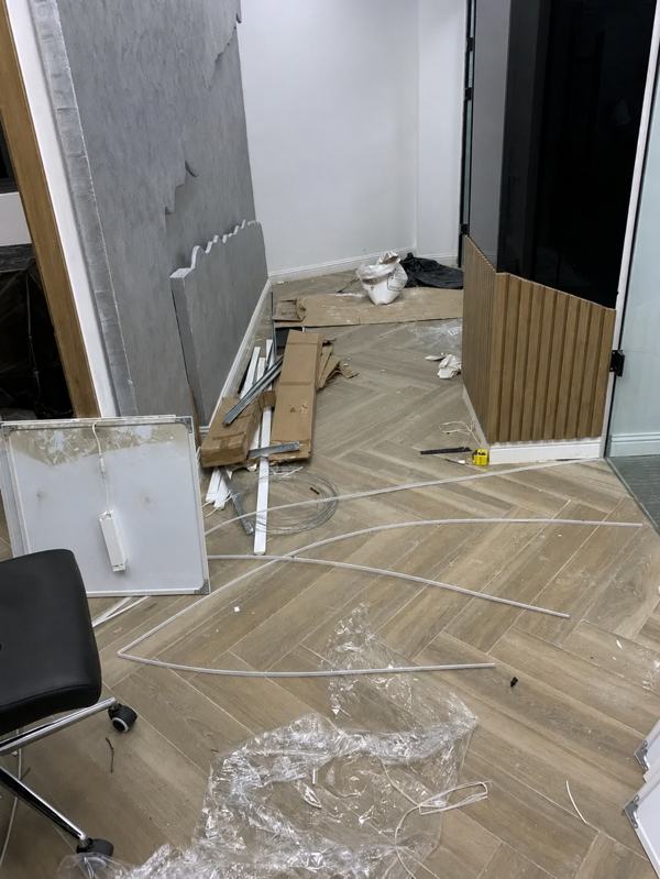 Before: Post-renovation office cleaning